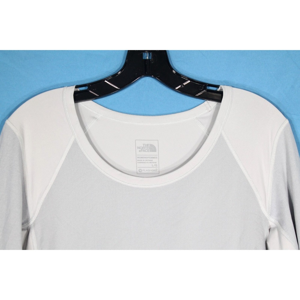 THE NORTH FACE Gray FLASHDRY Soft Knit THUMBHOLES Base Layer ACTIVE SHIRT/TOP L - Picture 2 of 6